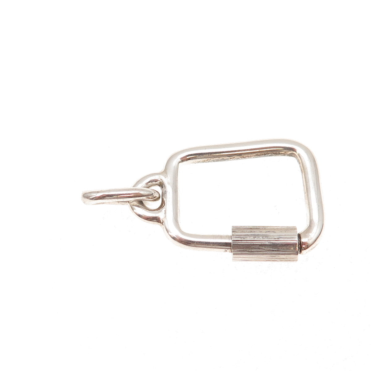 925 Sterling Silver Vintage Mexico Bracelet / Necklace Carabiner Lock Clasp