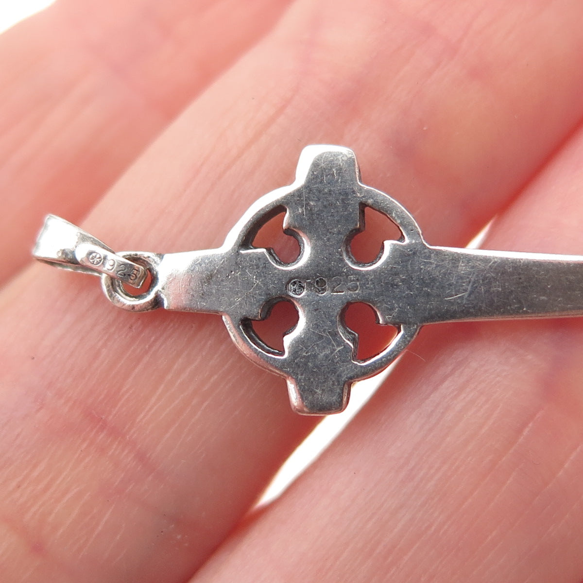 Michal Golan 925 Sterling Silver Vintage Celtic Cross Oxidized Charm Pendant