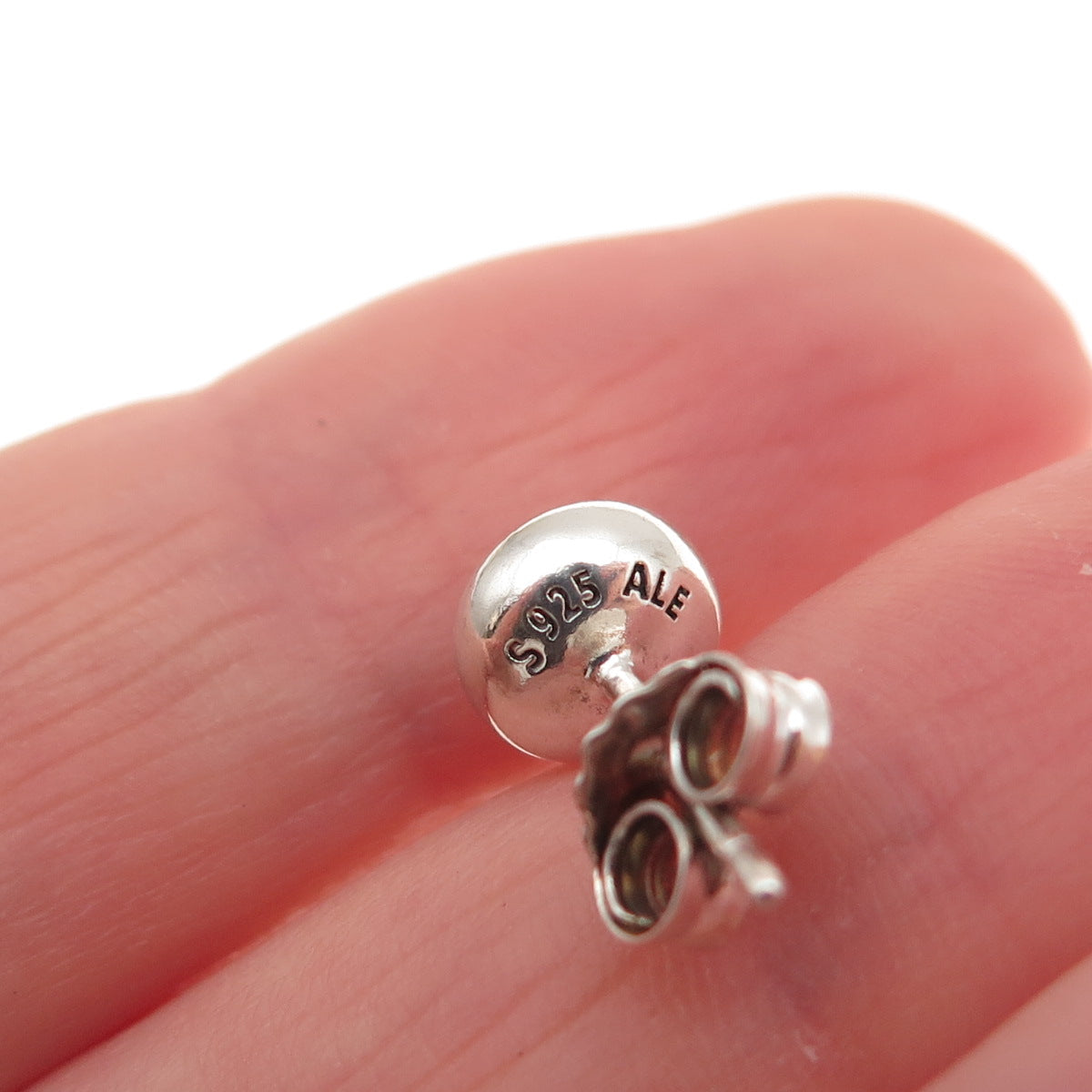 Pandora 925 Sterling Silver Real Peridot August Birthday Blooms Stud Earrings