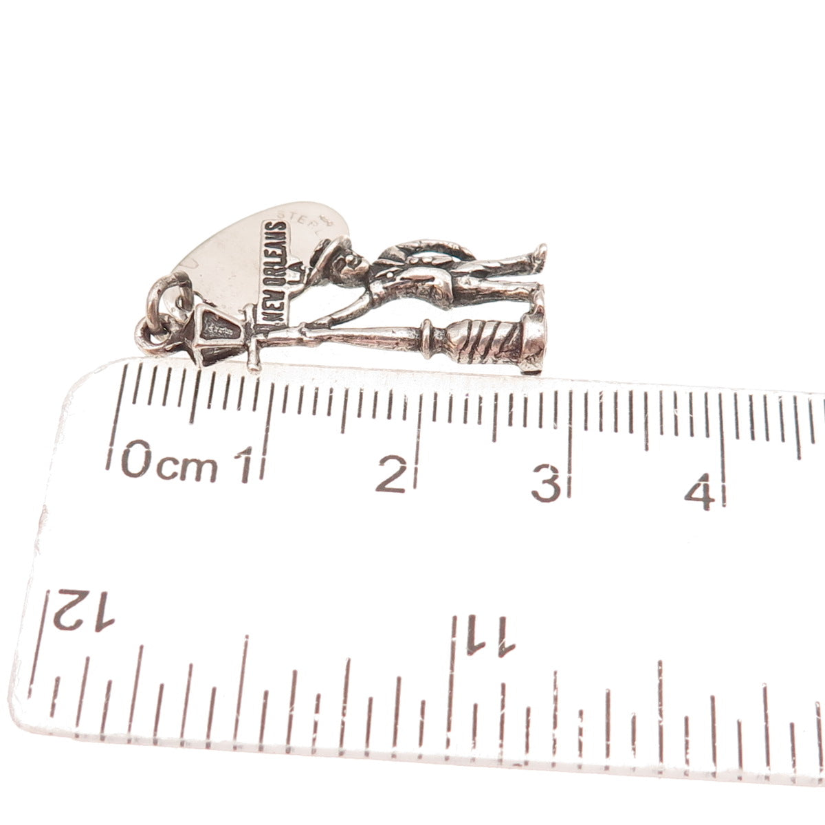 Maisels 925 Sterling Silver Vintage New Orleans Drunk at Lamppost Charm Pendant