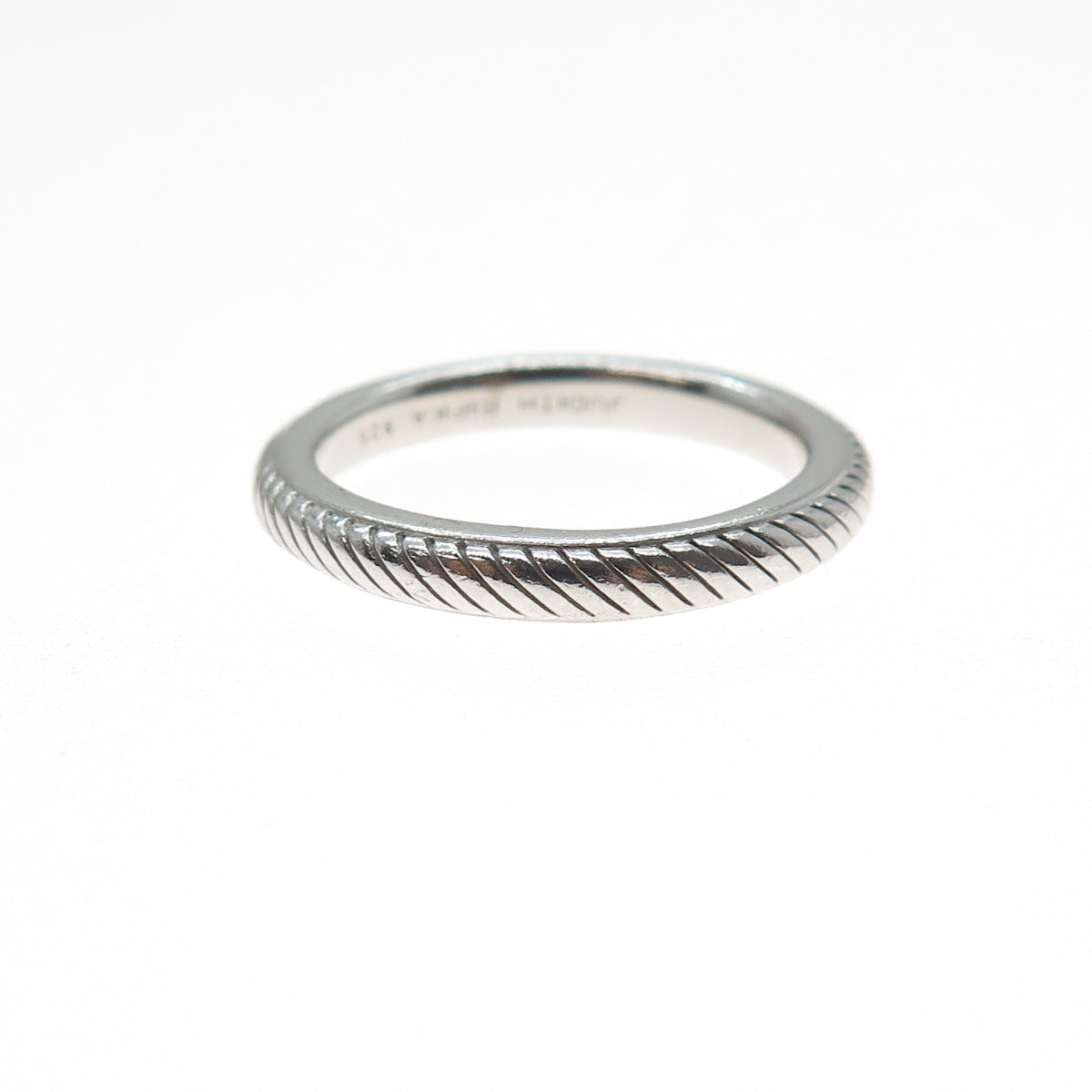 JUDITH RIPKA 925 Sterling Silver Band Ring Size 8.25