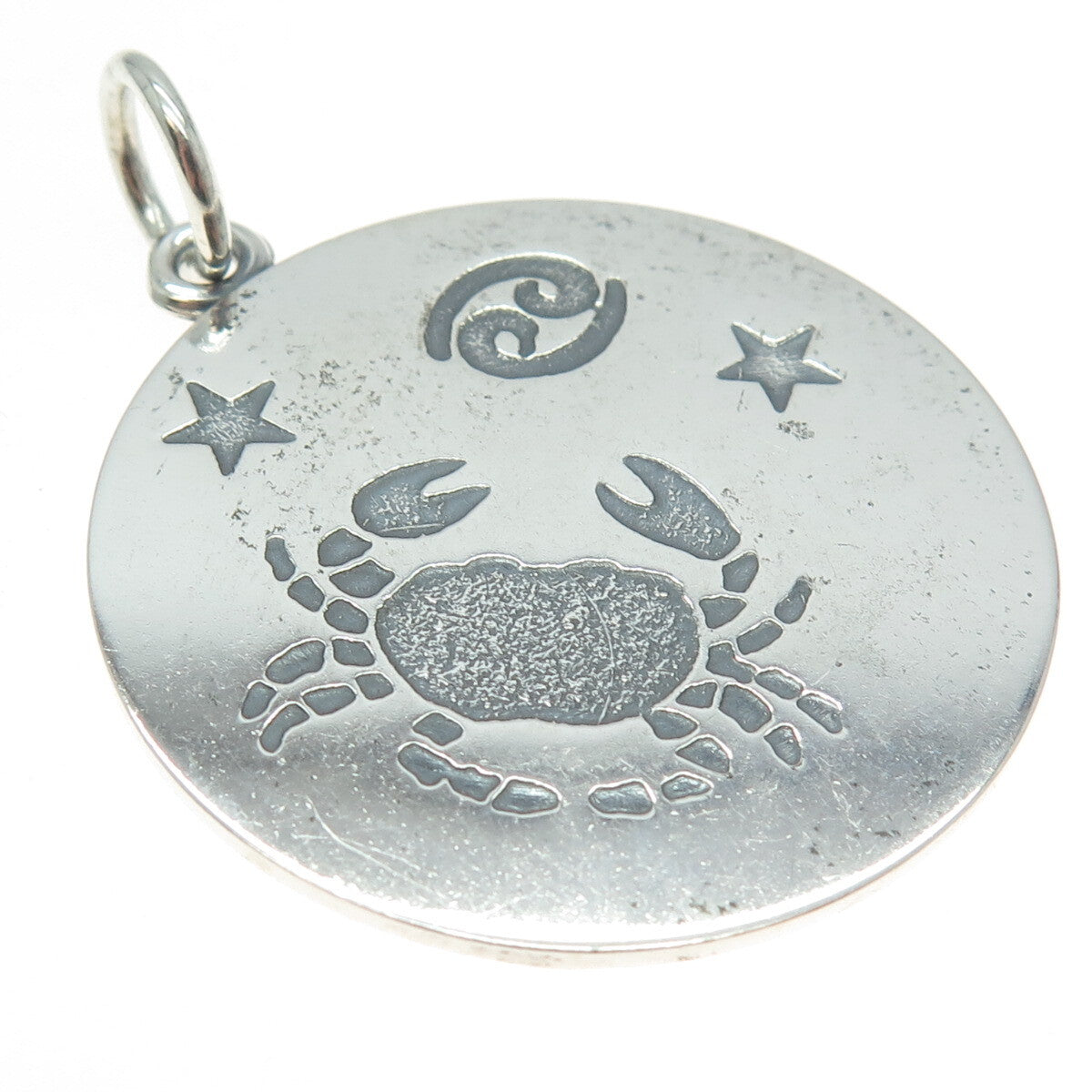 CHARLES THOMAE 925 Sterling Silver Vintage Cancer Zodiac Sign Pendant