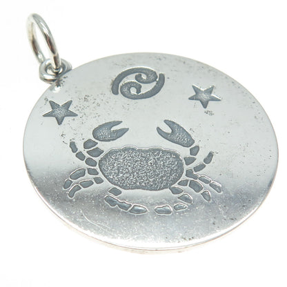 CHARLES THOMAE 925 Sterling Silver Vintage Cancer Zodiac Sign Pendant