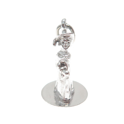 925 Sterling Silver Vintage Graduate Boy Minimalist 3D Charm Pendant