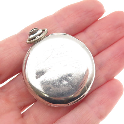 Gorham Longines 925 Sterling Antique Swiss 15 Jewels 13.33 Caliber Pocket Watch