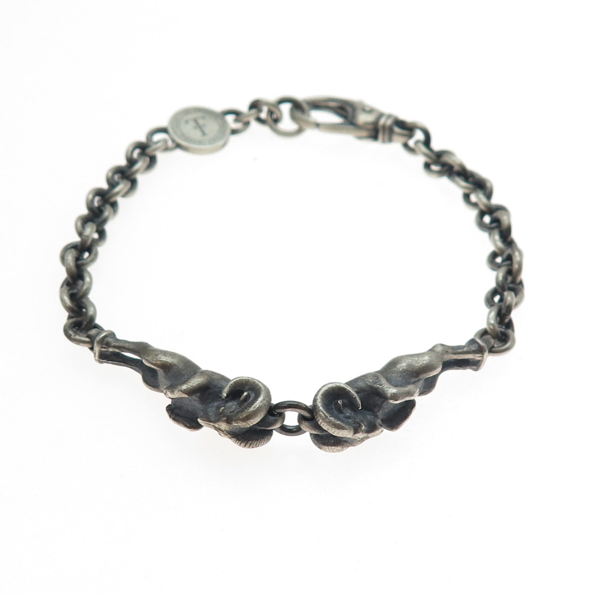 Theo Fennell 925 Sterling Silver Vintage London Aries Zodiac Sign Bracelet 8.25"