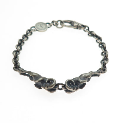 Theo Fennell 925 Sterling Silver Vintage London Aries Zodiac Sign Bracelet 8.25"