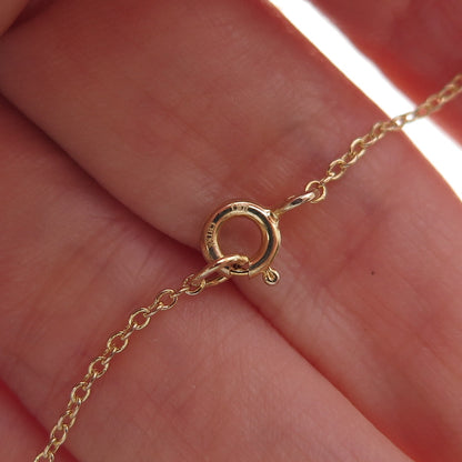 925 Sterling Silver Gold Plated Real Amethyst Cable Chain Necklace 18"