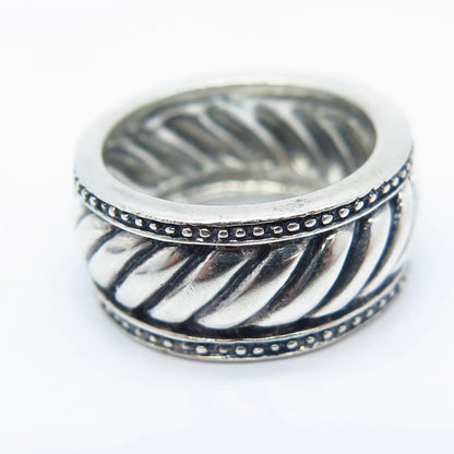 925 Sterling Silver Vintage Braided Band Ring Size 6