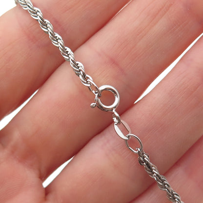 Danecraft 925 Sterling Silver Vintage Twisted Rope Link Bracelet 8"