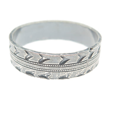 J.D. SCHLANG CO Sterling Silver Antique Art Deco Martin Bird Band Ring Size 9.25