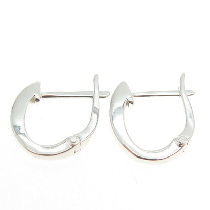 925 Sterling Silver Fisher Hook Hoop Earrings