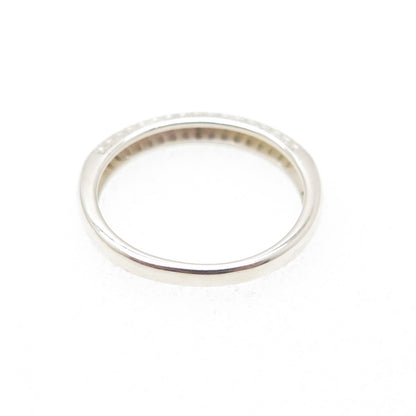 DBJ DEE BERKLE 925 Sterling Silver Real Round-Cut Diamond Accent Ring Size 6