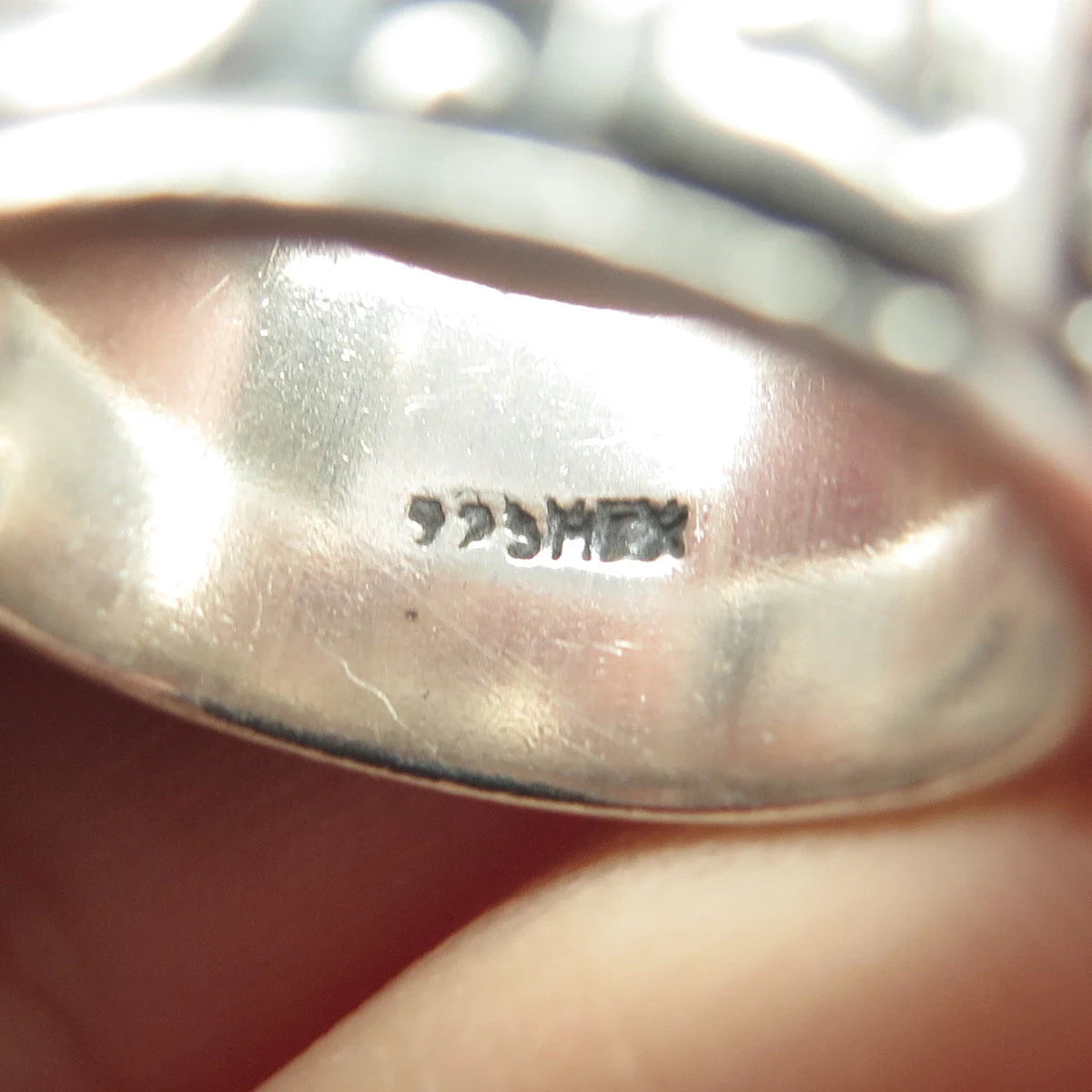 925 Sterling Silver Vintage Mexico Maze Band Ring Size 5.75