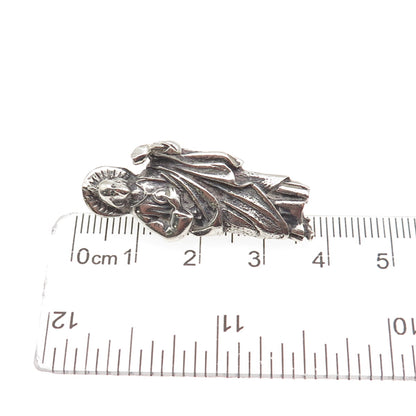 Otto 925 Sterling Silver Vintage Mexico Saint Jude Thaddeus Slide Charm Pendant
