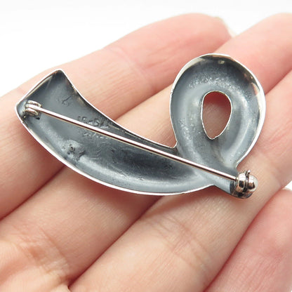 925 Sterling Silver Vintage Mexico Modernist Pin Brooch