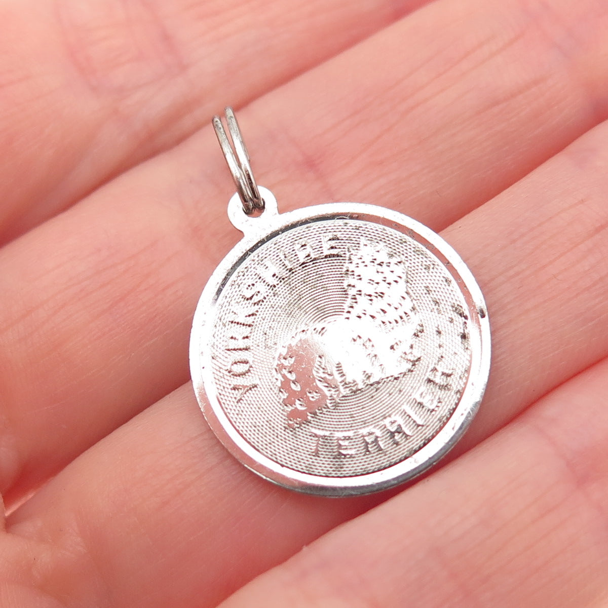 Town & Country 925 Sterling Silver Vintage Yorkshire Terrier Mini Charm Pendant
