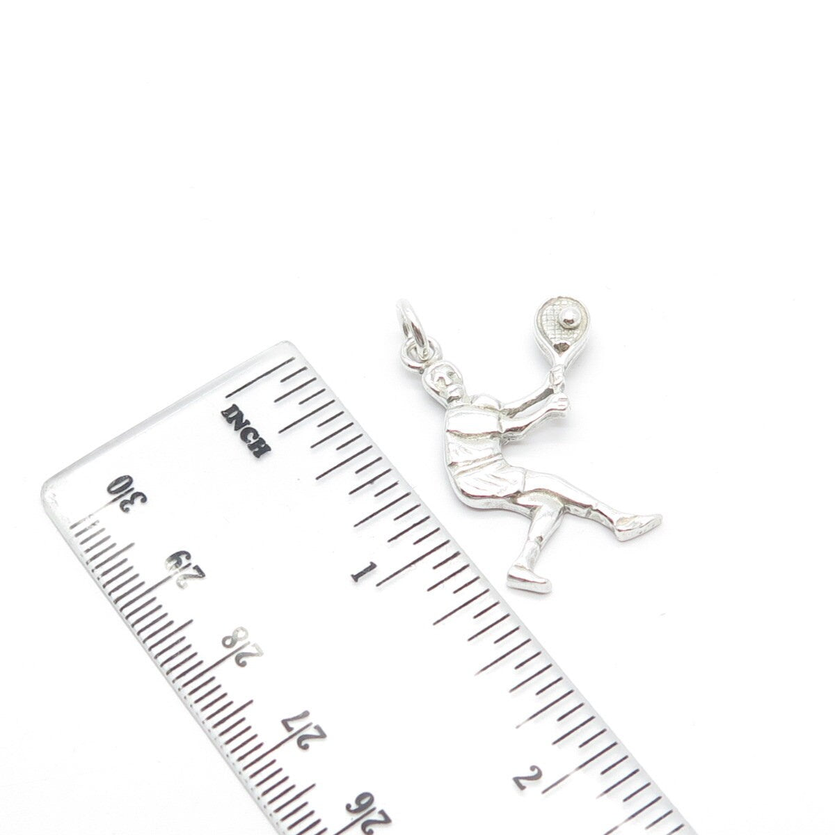 925 Sterling Silver Vintage Mexico Tennis Player Pendant