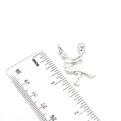 925 Sterling Silver Vintage Mexico Tennis Player Pendant