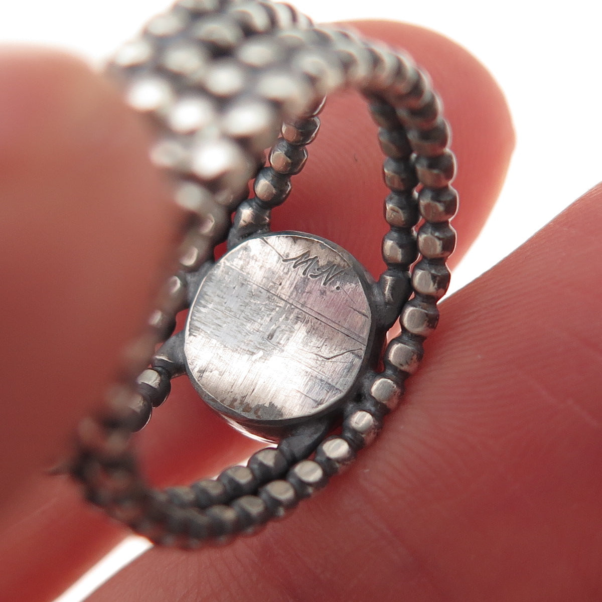 925 Sterling Silver Vintage MN Israel Round-Cut C Z Star of David Ring Size 5.75