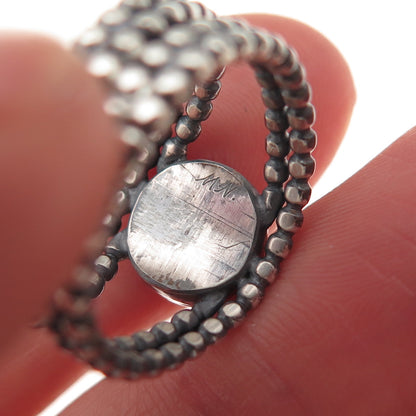 925 Sterling Silver Vintage MN Israel Round-Cut C Z Star of David Ring Size 5.75