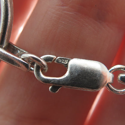 HN HENG NGAI Sterling Silver Real 1/3 CT. T.W. Diamond Circle Chain Necklace 16"