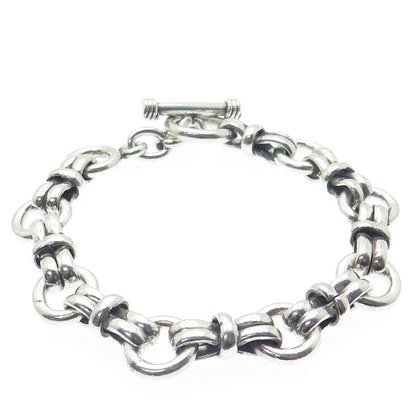 925 Sterling Silver Vintage Multi-Link Bracelet 8.25"