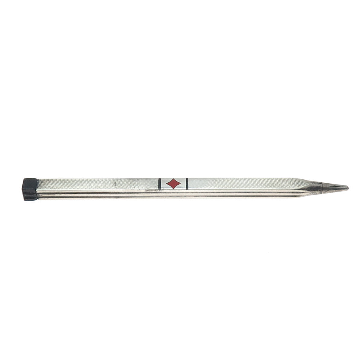 935 Silver Vintage Enamel Diamonds Playing Card Suits Mechanical Pencil
