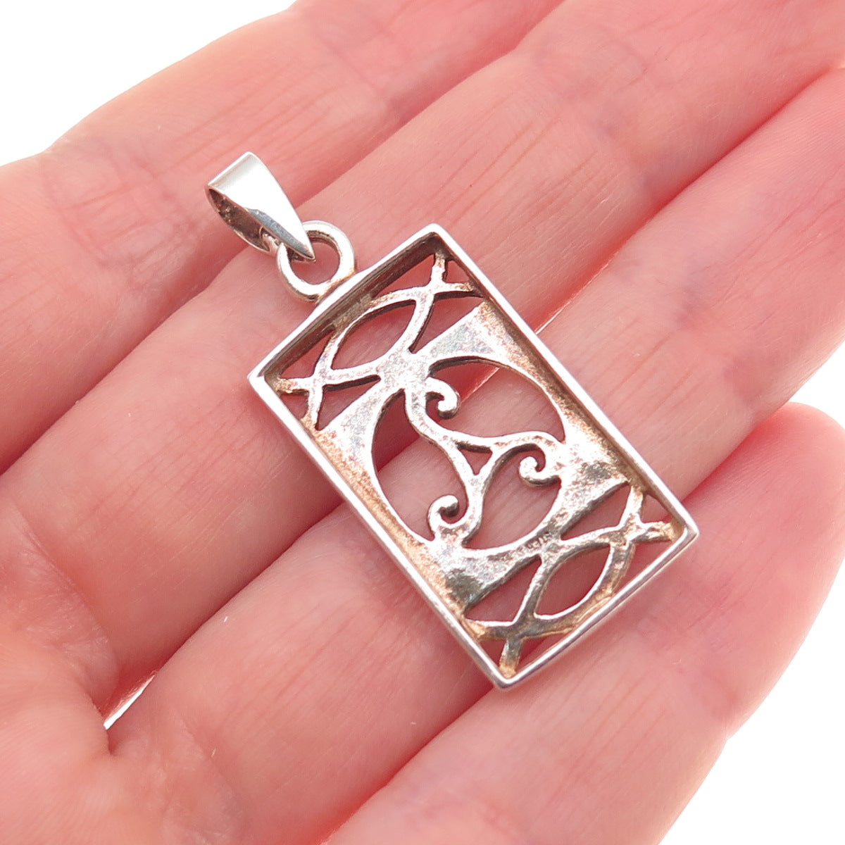925 Sterling Silver Vintage Celtic Triskelion Charm Pendant