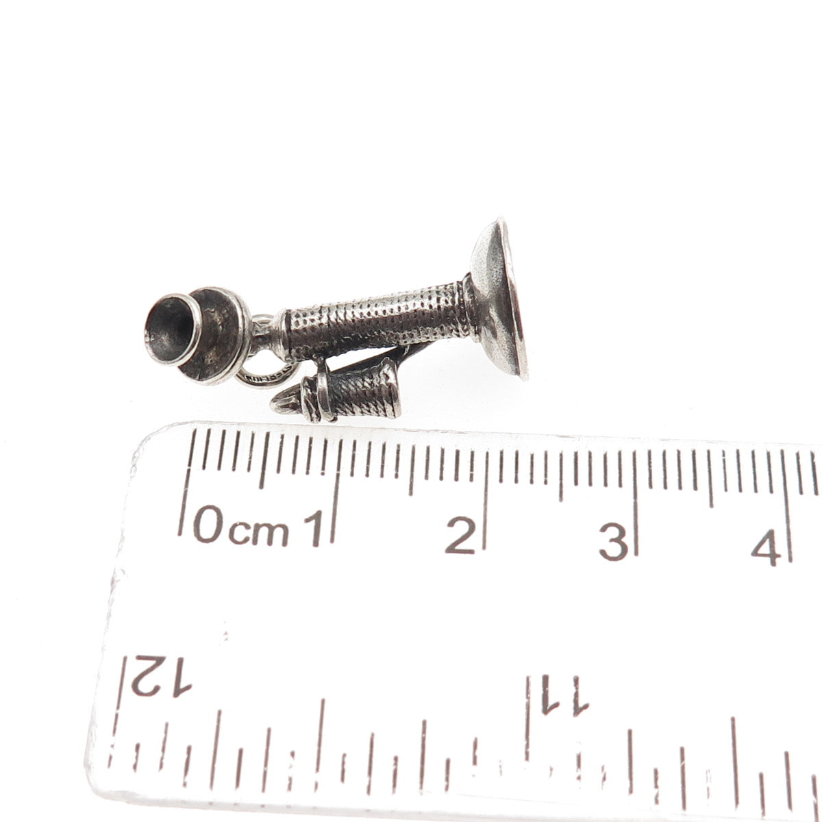 Danecraft 925 Sterling Silver Antique Art Deco Candlestick Phone 3D Mini Pendant