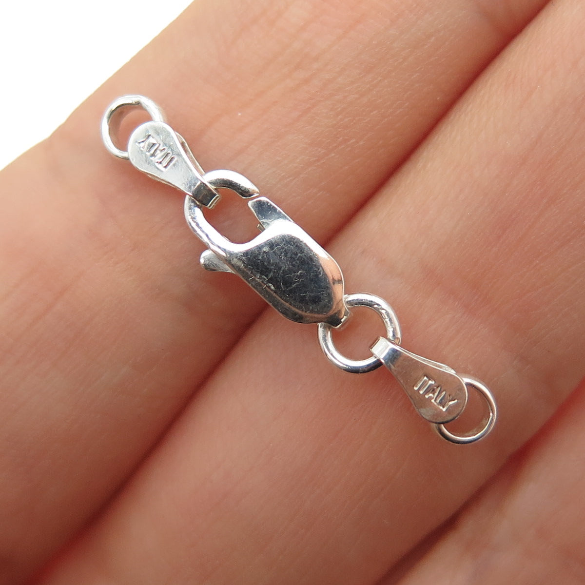 925 Sterling Silver Vintage Italy Bracelet / Necklace Lobster Lock Clasp