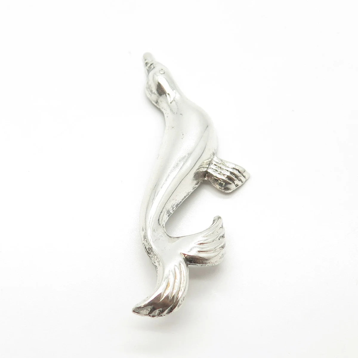 925 Sterling Silver Antique Art Deco Fur Seal Pin Brooch