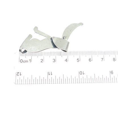BEAU CRAFT 925 Sterling Silver Vintage Modernist Dog Pin Brooch