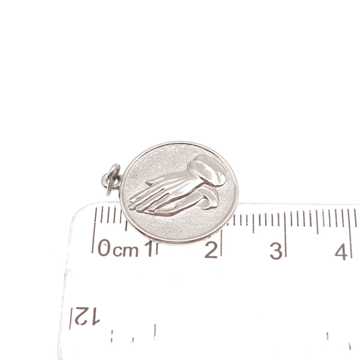 925 Sterling Silver Vintage Prayer Hands Religious Charm Pendant