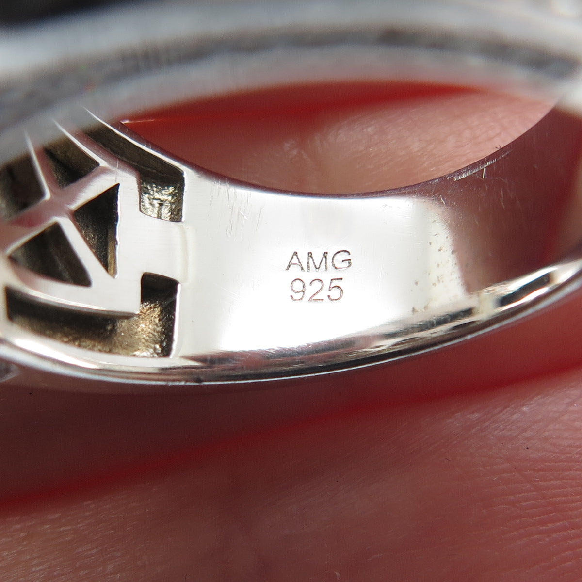 925 Sterling Silver Round-Cut C Z Octagon Ring Size 9.75