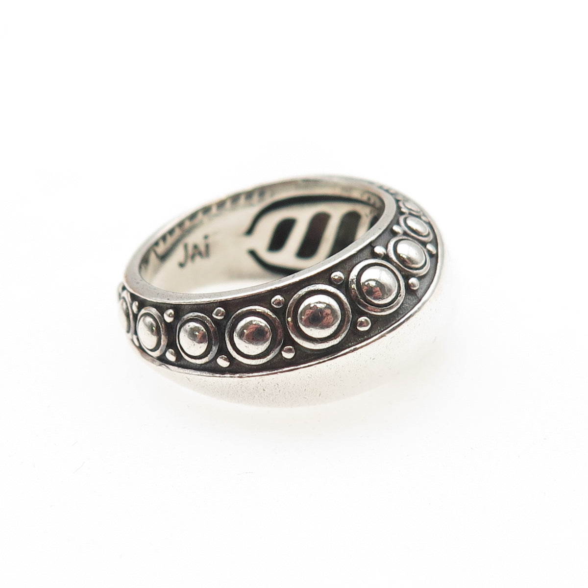 JAI by John Hardy 925 Sterling Silver Modernist Oxidized Ring Size 8.25