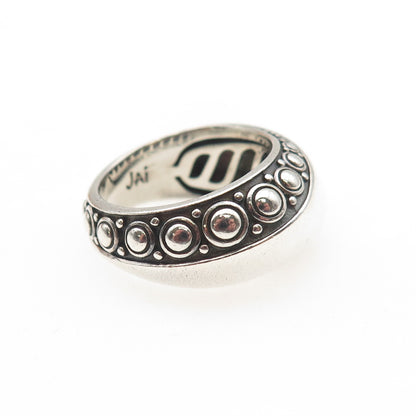 JAI by John Hardy 925 Sterling Silver Modernist Oxidized Ring Size 8.25