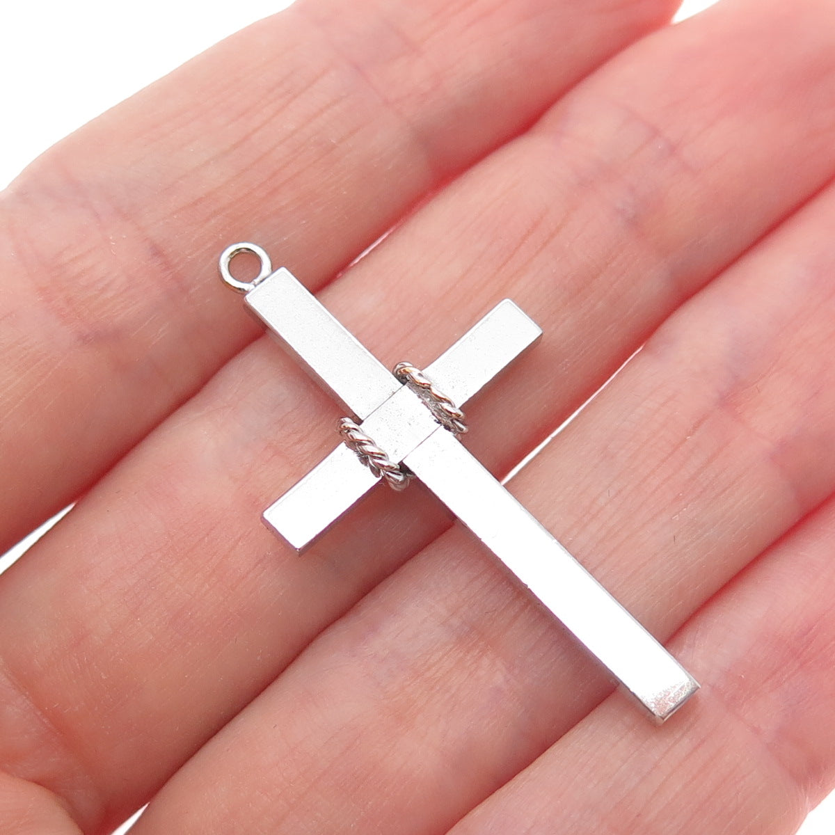 925 Sterling Silver Vintage Cross Religious Charm Pendant