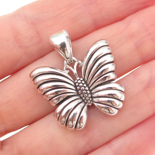 Lagos 925 Sterling Silver Vintage Butterfly Oxidized Charm Pendant