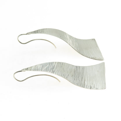 MICHAEL BAKSA 925 Sterling Silver Vintage Modernist Earrings