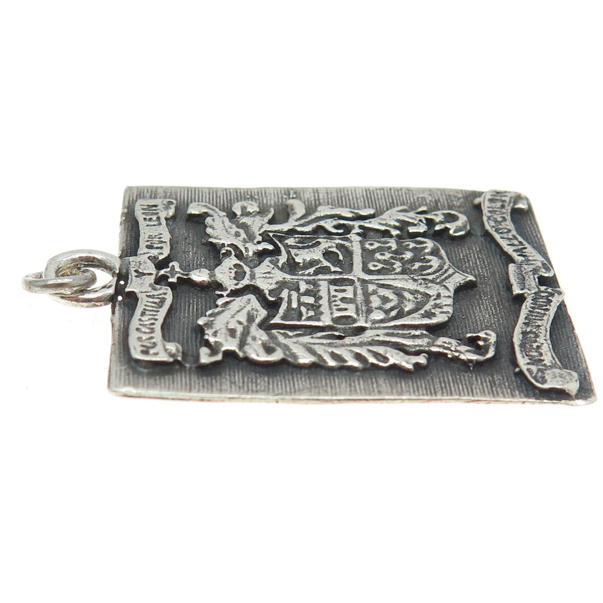 925 Sterling Silver Vintage 1973 Coat of Arms of Columbus Pendant