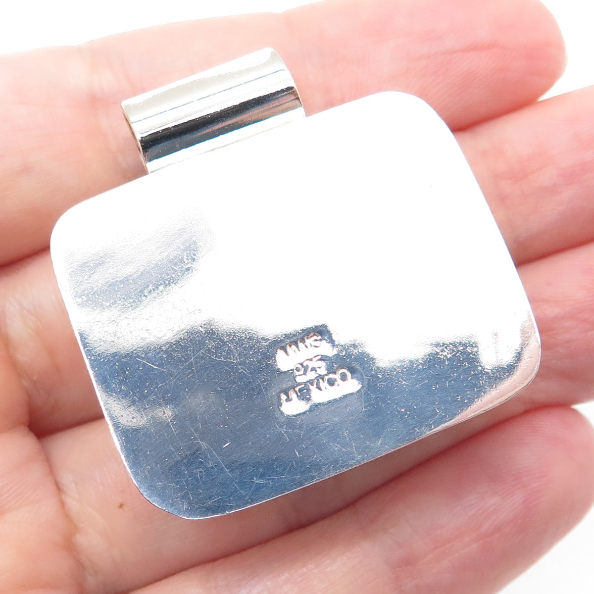 MWS Mark Wasserman Samara Sterling Silver Vintage Mexico Modernist Slide Pendant