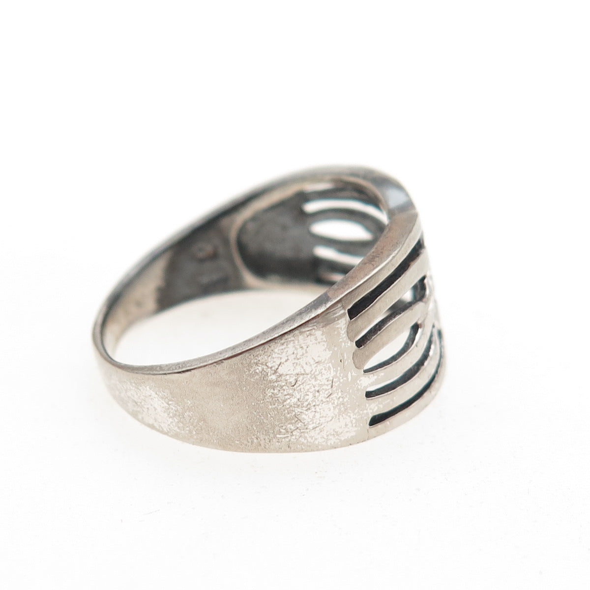 Charles Winston 925 Sterling Silver Vintage Celtic Woven Oxidized Ring Size 8.75