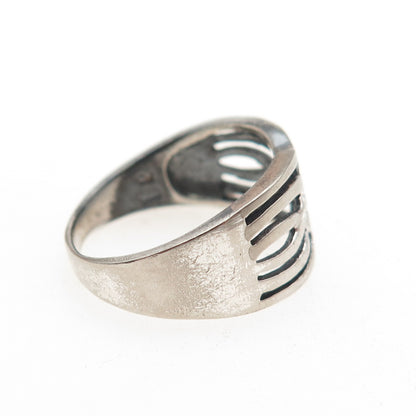 Charles Winston 925 Sterling Silver Vintage Celtic Woven Oxidized Ring Size 8.75