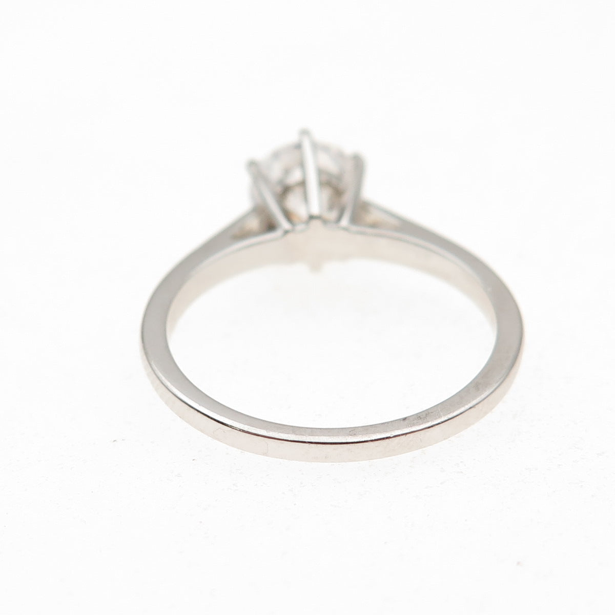 925 Sterling Silver Round-Cut C Z Engagement Ring Size 8