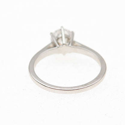 925 Sterling Silver Round-Cut C Z Engagement Ring Size 8