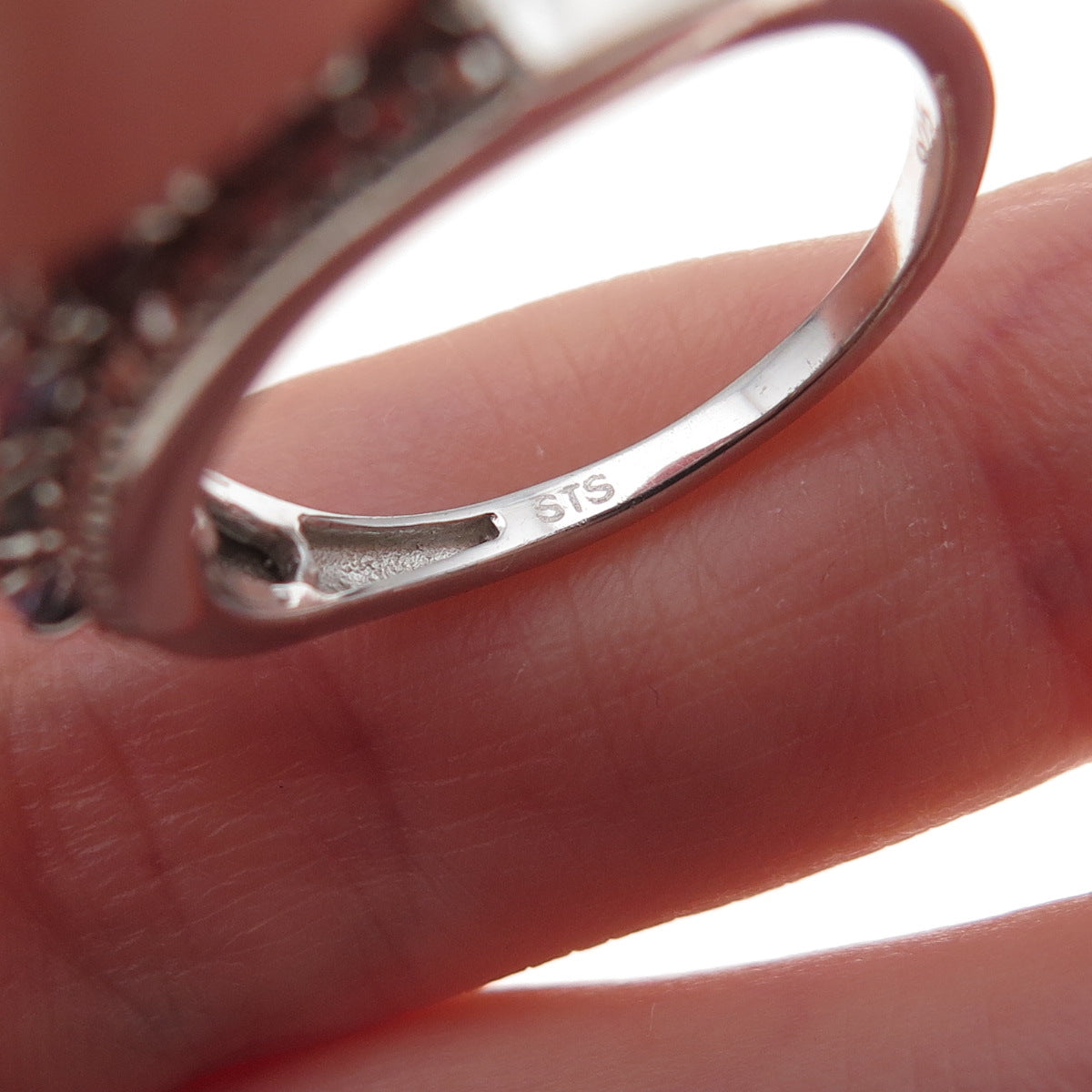 Chuck Clemency 925 Sterling Silver Real Oval-Cut Iolite Ring Size 8