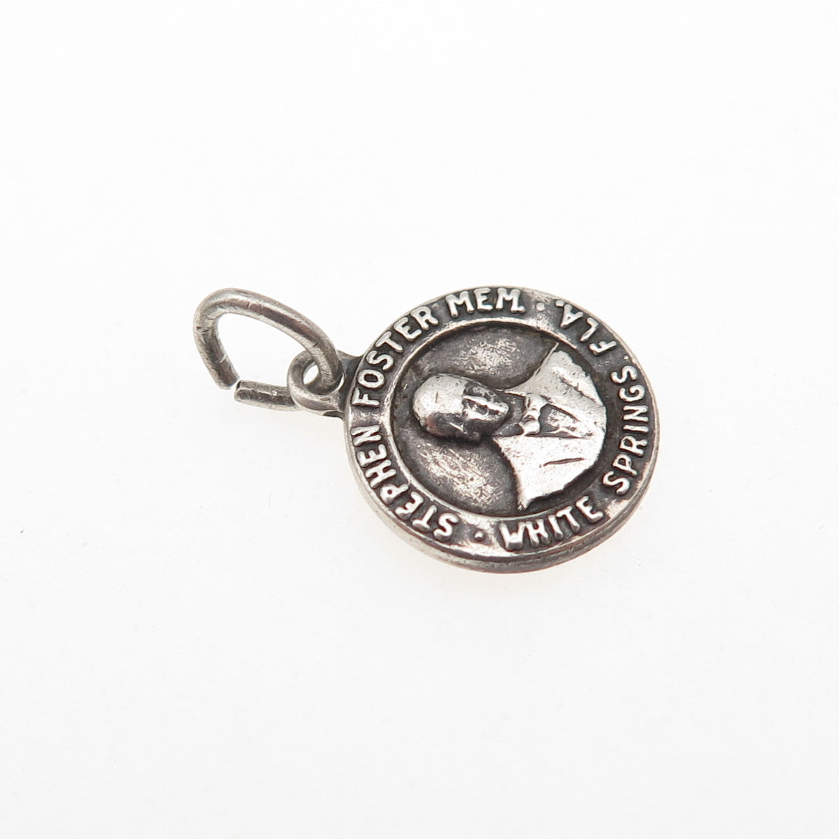 BATES & KLINKE Sterling Antique Art Deco Stephen Foster Memorial Mini Pendant