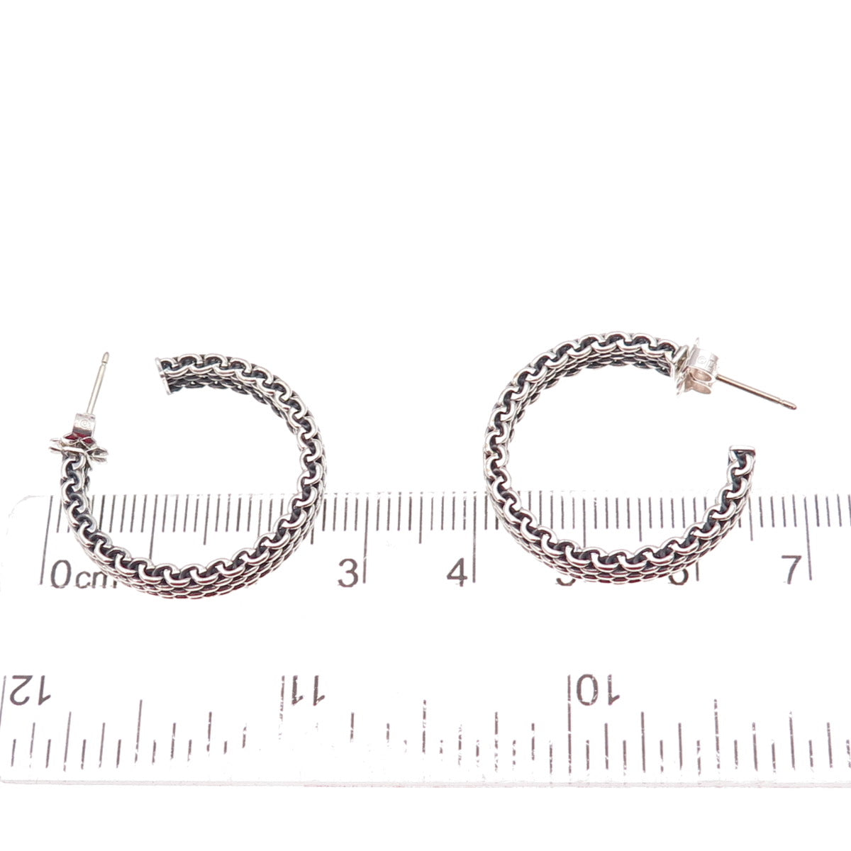 Tiffany & Co. 925 Sterling Silver Vintage Somerset Mesh Hoop Earrings
