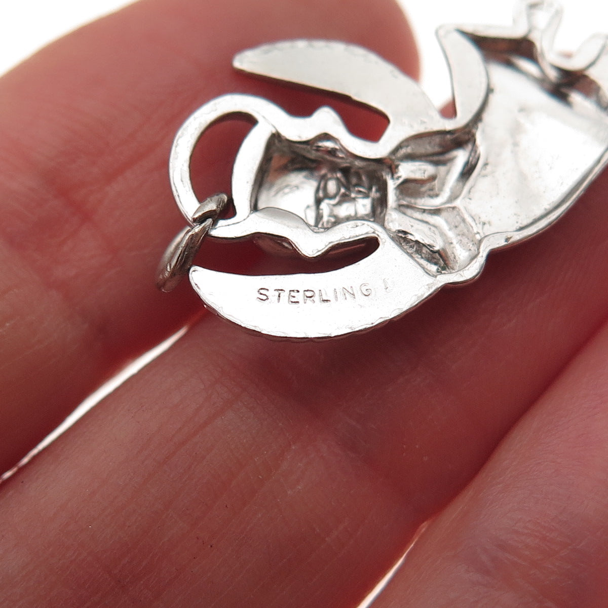 925 Sterling Silver Vintage Baby Angel Charm Pendant